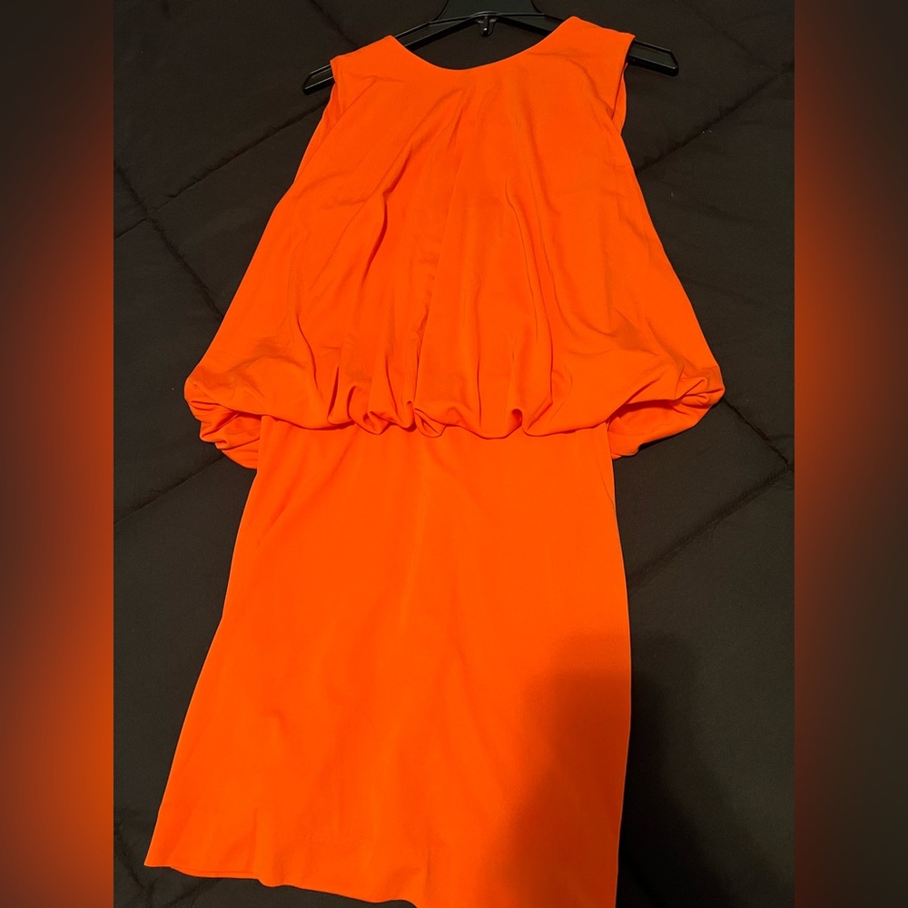 Caribbean queen backless dress size medium color orange